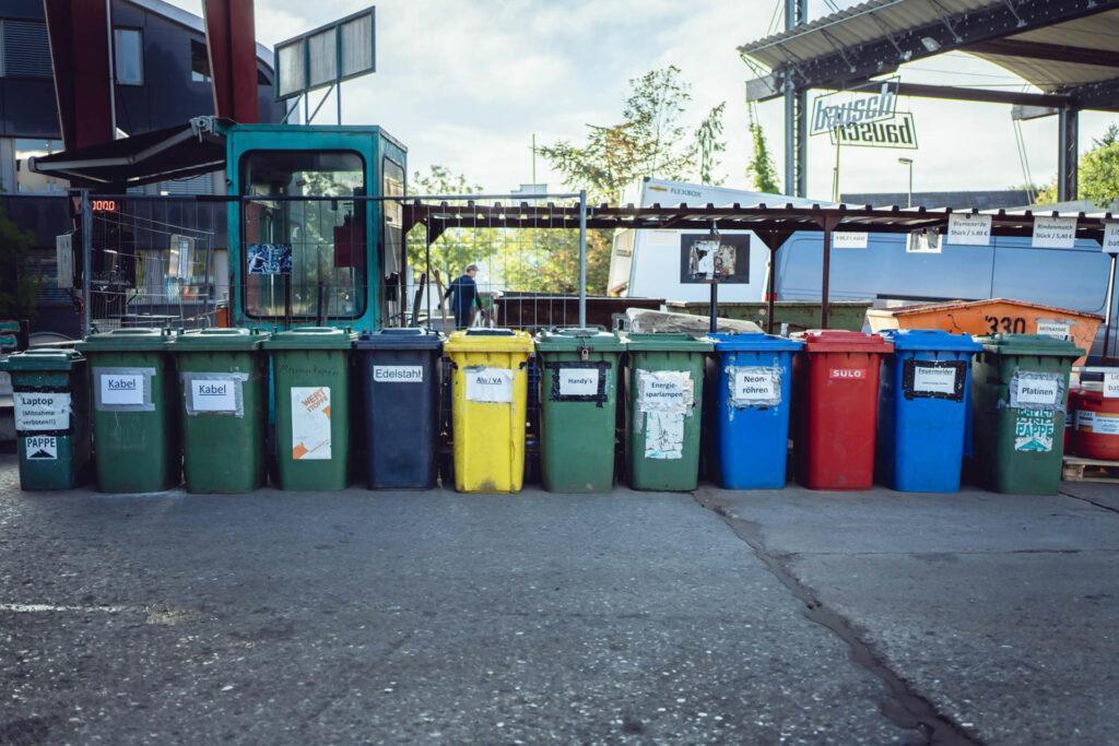 Recycling auf dem Gelände der Bausch GmbH